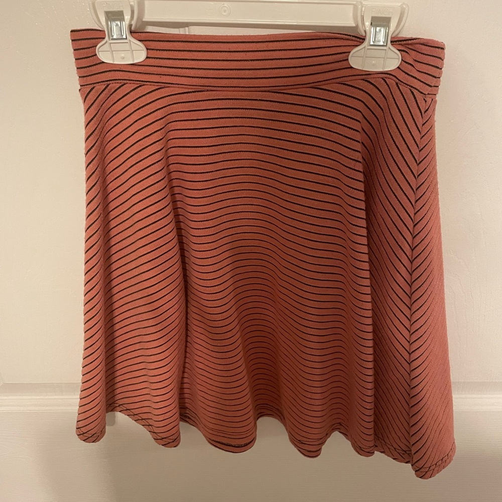 Pink and black skater skirt